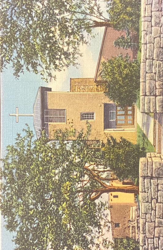 Oldest Church in U.S. - San Miguel Mission - Santa Fe, New Mexico - 1938 Linen Postcard