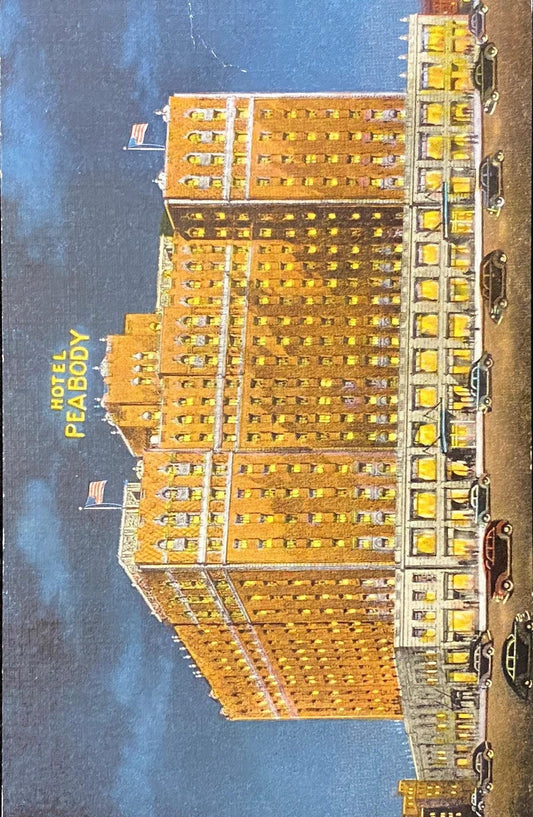 Hotel Peabody - Memphis, Tennessee - 1940s Linen Postcard