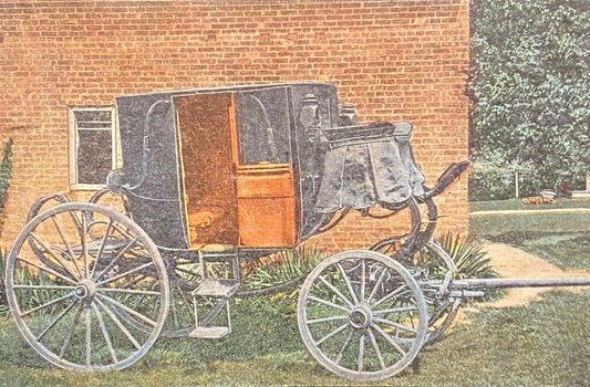 Andrew Jackson's Stagecoach - Nashville, Tennessee - 1940s Linen Postcard