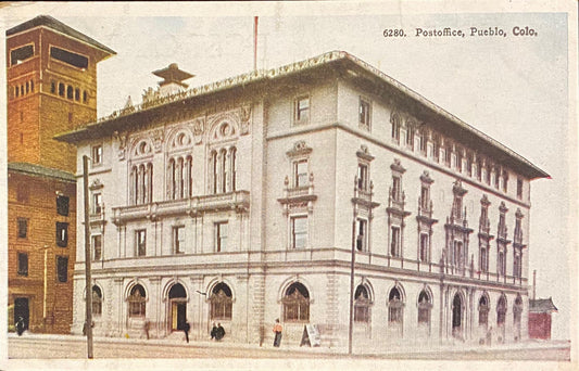 Postoffice - Pueblo, Colo. - Vintage Postcard