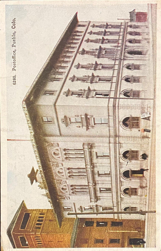 Postoffice - Pueblo, Colo. - Vintage Postcard