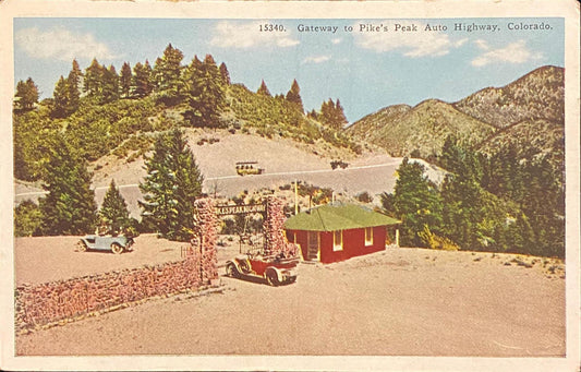 Gateway to Pike's Peak Auto Highway - Colorado - Vintage Postcard