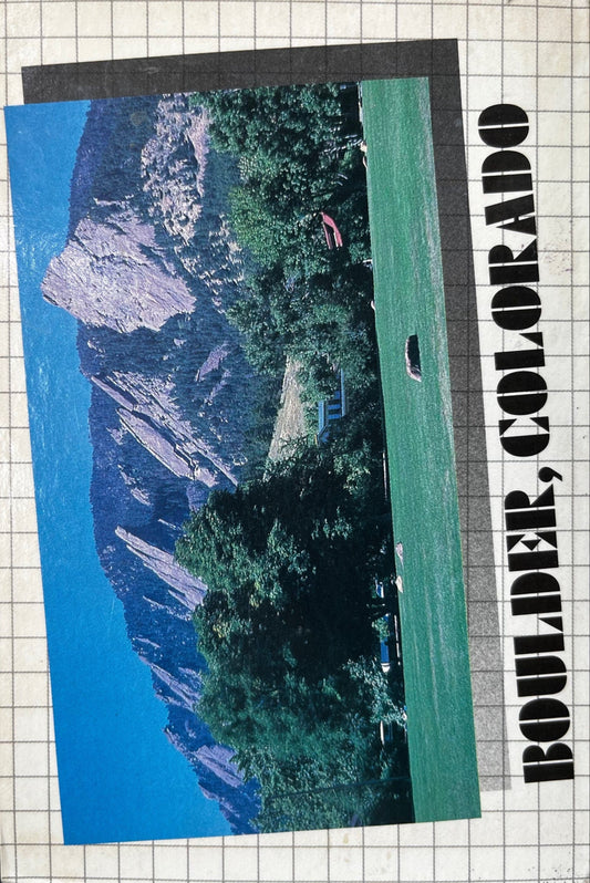 Boulder, Colorado - Mountain View - Retro Postcard 1980's