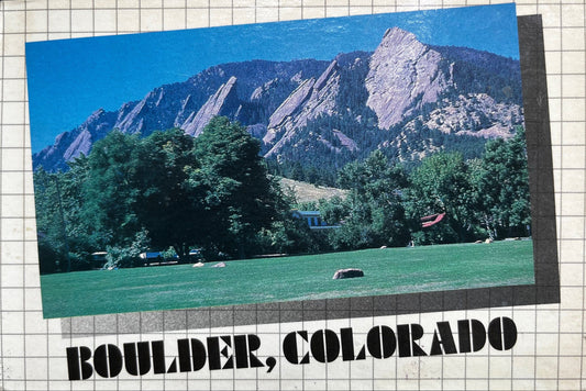 Boulder, Colorado - Mountain View - Retro Postcard 1980's