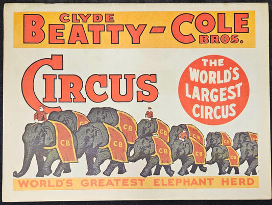 Clyde Beatty-Cole Bros Circus - 1973 Souvenir Program and Pictorial Circus History - Benton Harbor, Michigan -Circus Ephemera with Pictures