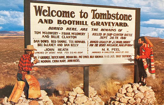 Welcome to Tombstone and Boothill Graveyard, Arizona - Vintage Postcard