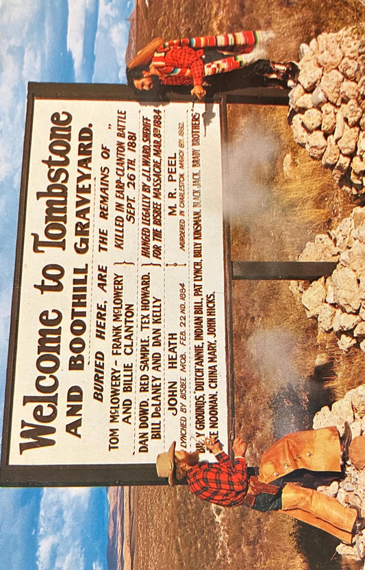 Welcome to Tombstone and Boothill Graveyard, Arizona - Vintage Postcard