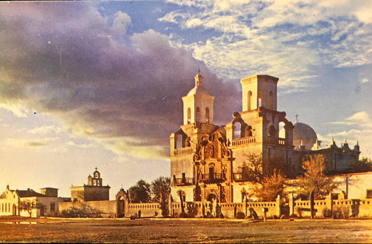 San Xavier del Bac - Tuscon, Arizona - Vintage Postcard