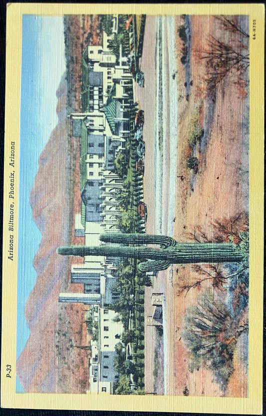 Arizona Biltmore - Phoenix, Arizona - 1940s Linen Postcard
