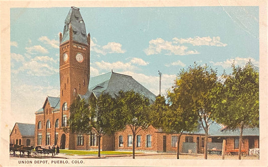 Union Depot - Pueblo, Colo. - Vintage Postcard