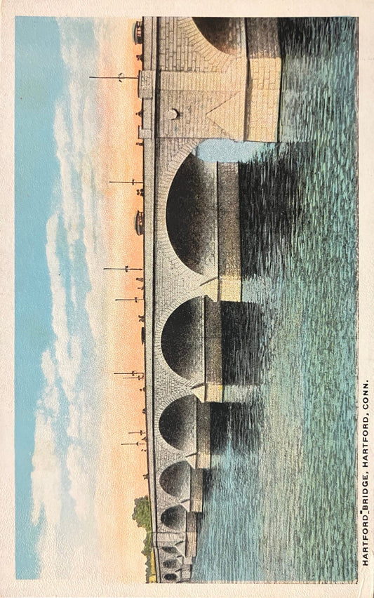 Hartford Bridge - Hartford, Conn. - Vintage Bridge Postcard