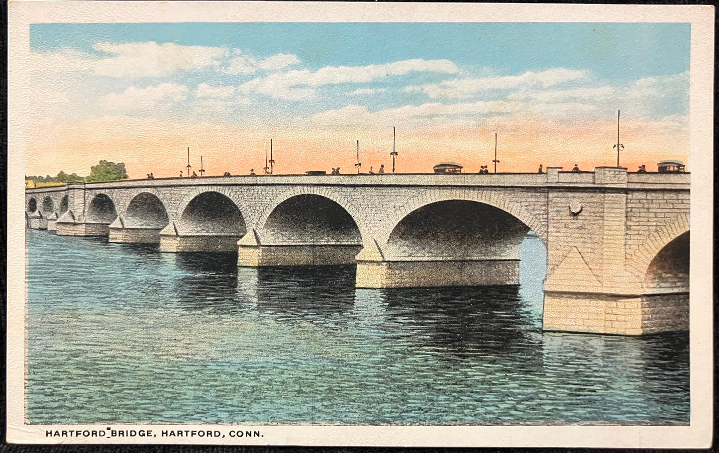Hartford Bridge - Hartford, Conn. - Vintage Bridge Postcard
