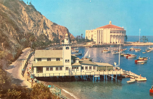 Yacht Club and Casino - Avalon Catalina Island, California - Photo: Geo. E. Watson - Vintage Postcard
