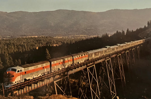 Western Pacific R. R. Co. - Western Pacific No. 18 “The California Zephyr” near Portola, California - Vintage Train Postcard