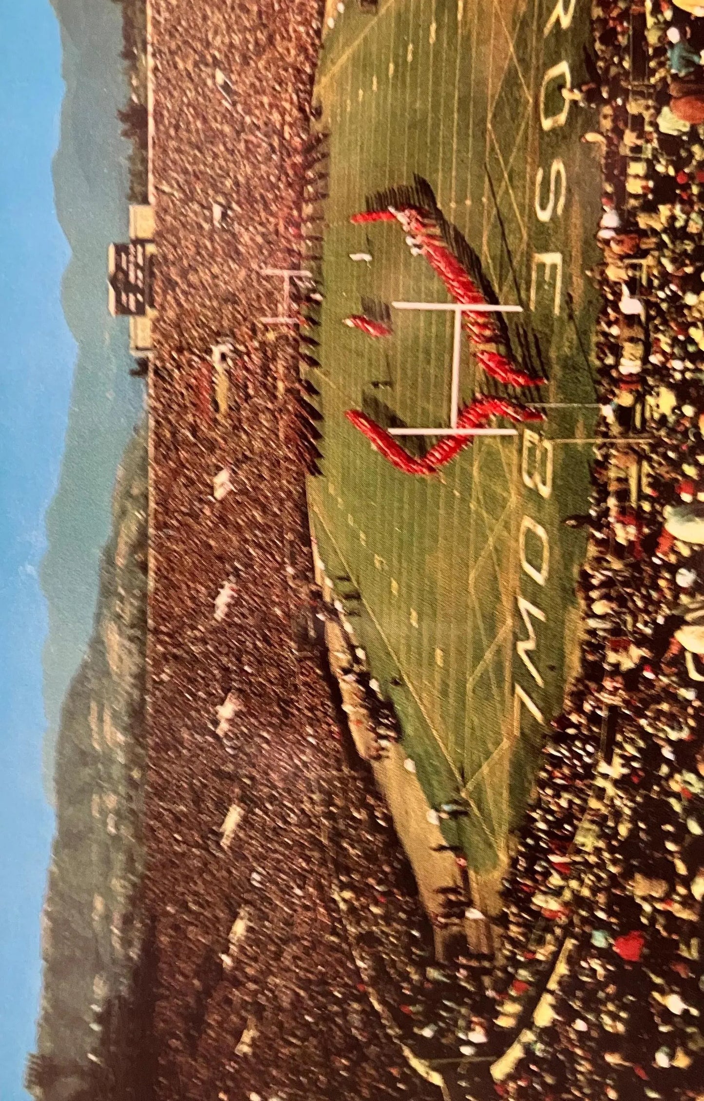 Between the Halves - Rose Bowl, Pasadena, California - Vintage Football Postcard