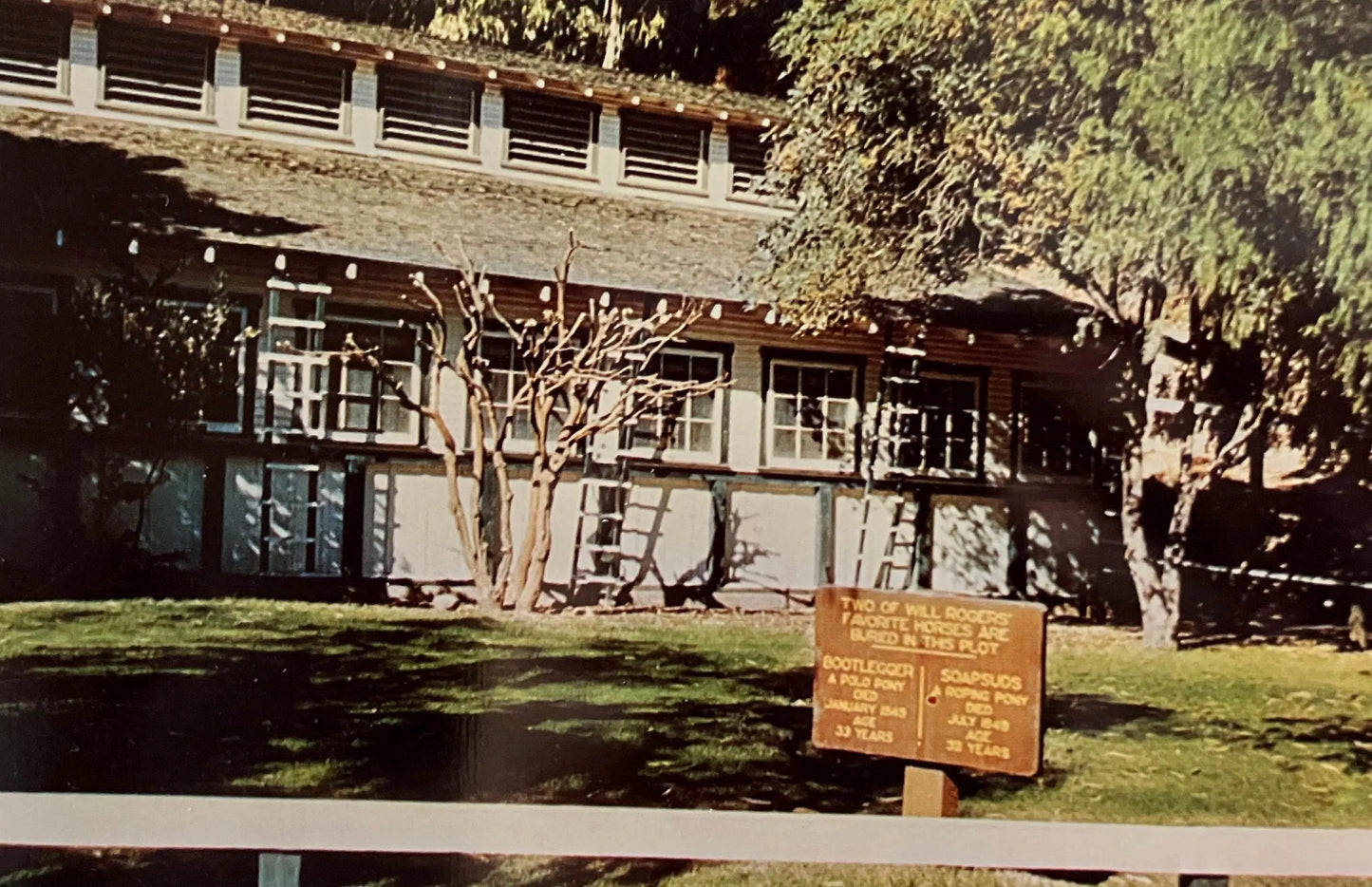 Barn and Stables at Will Rogers State Park - Los Angeles, California - Vintage Park Postcard