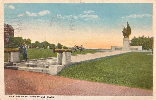 Central Park, Somerville, Massachusetts - Vintage Postcard