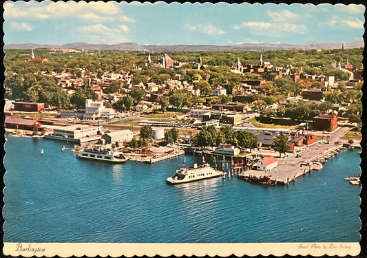 Burlington, Vermont - Aerial Photo by Don Sieburg - Vintage Postcard