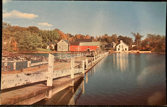Floating Bridge in Brookfield, Vermont, Photo by Don Sieburg - Vintage Bridge Postcard