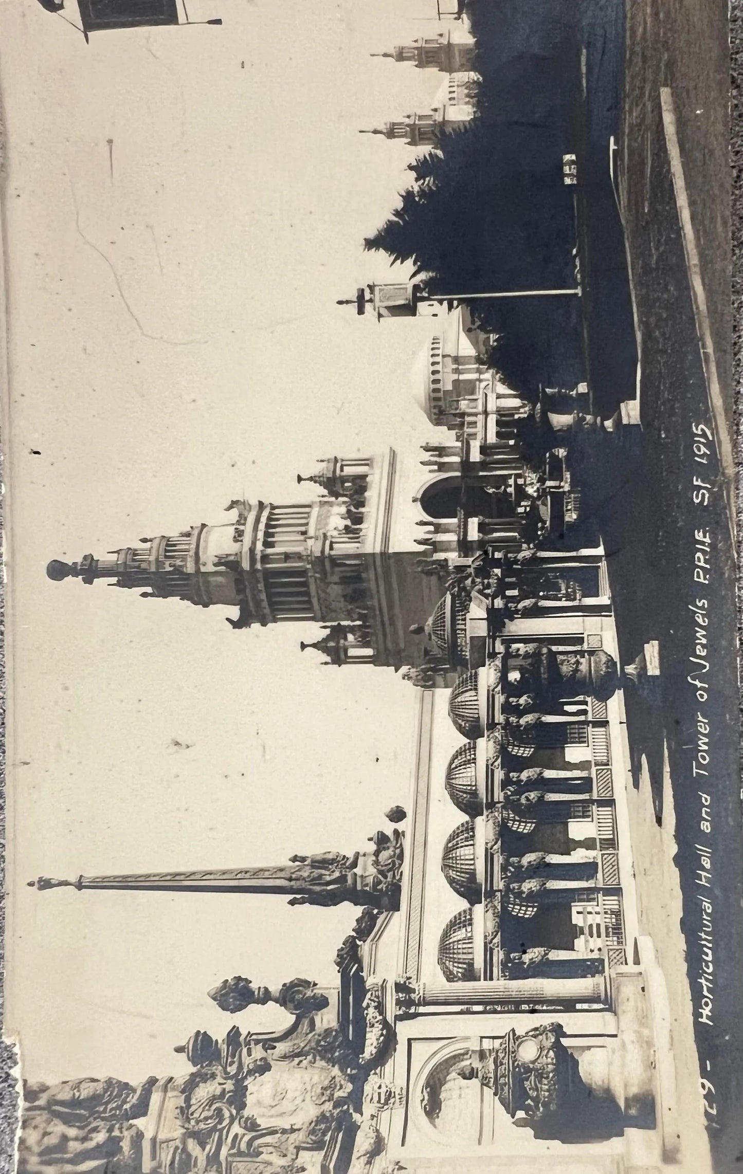 RPPC - Horticultural Hall - Tower of Jewels 1915 Pananma-Pacific World Exposition- San Francisco, California