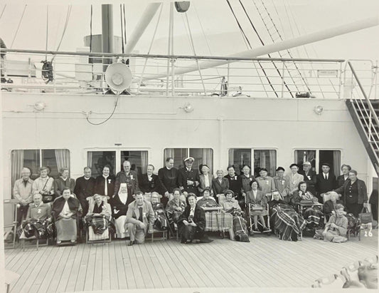 Vintage Photo On Board R. M. S. Nieuw Amsterdam - Holland-America Line - Real Photo Postcard