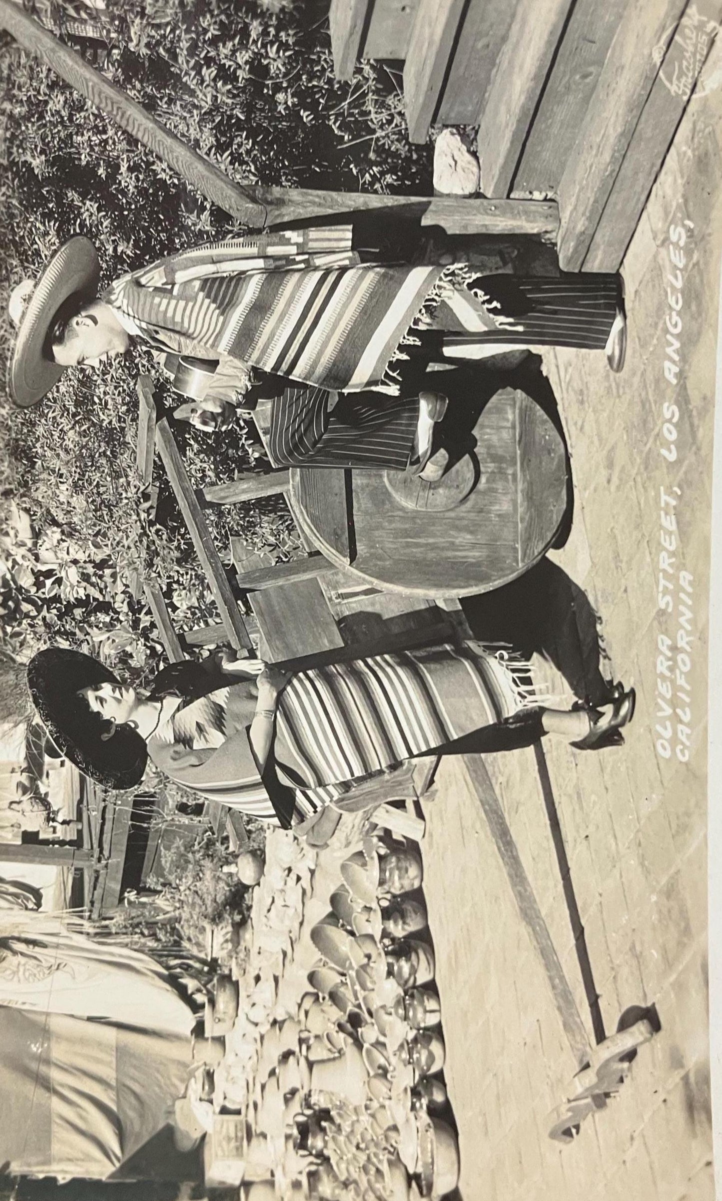 RPPC - Olvera Street, Los Angeles, California - Real Photo Postcard