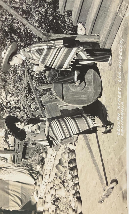 RPPC - Olvera Street, Los Angeles, California - Real Photo Postcard