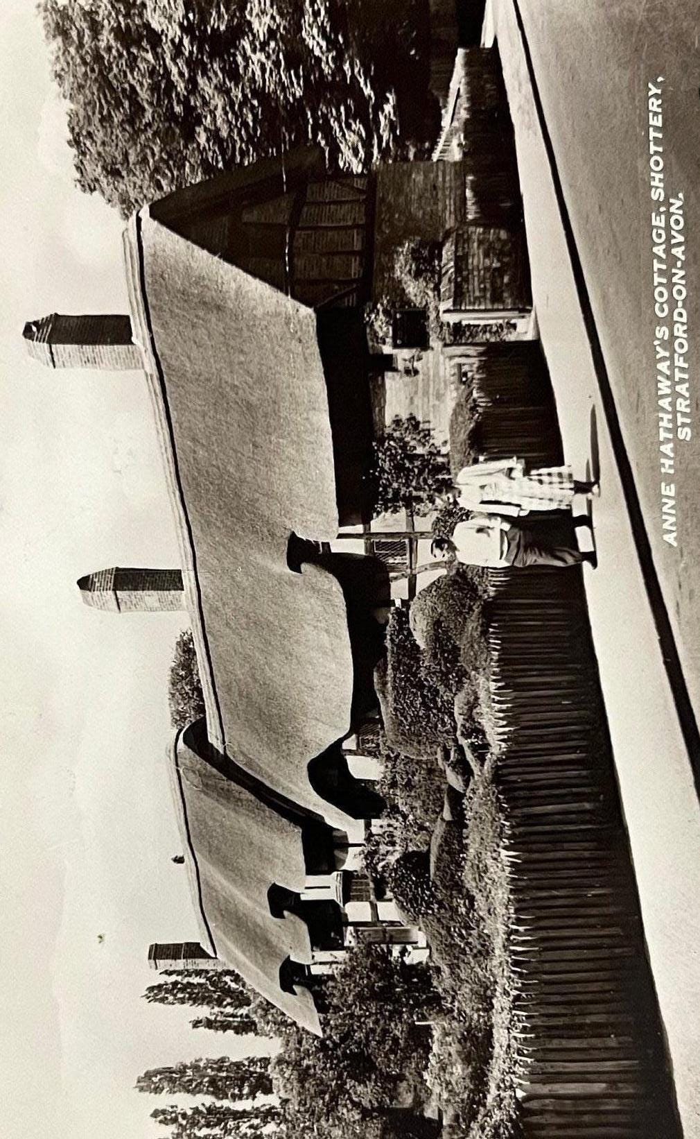 RPPC - Anne Hathaway's Cottage - Stratford-On-Avon, England - Vintage 1930s Postcard