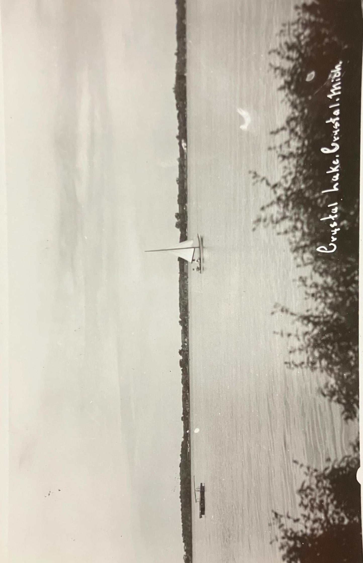 RPPC - Crystal Lake, Crystal, Michigan - Vintage postcard