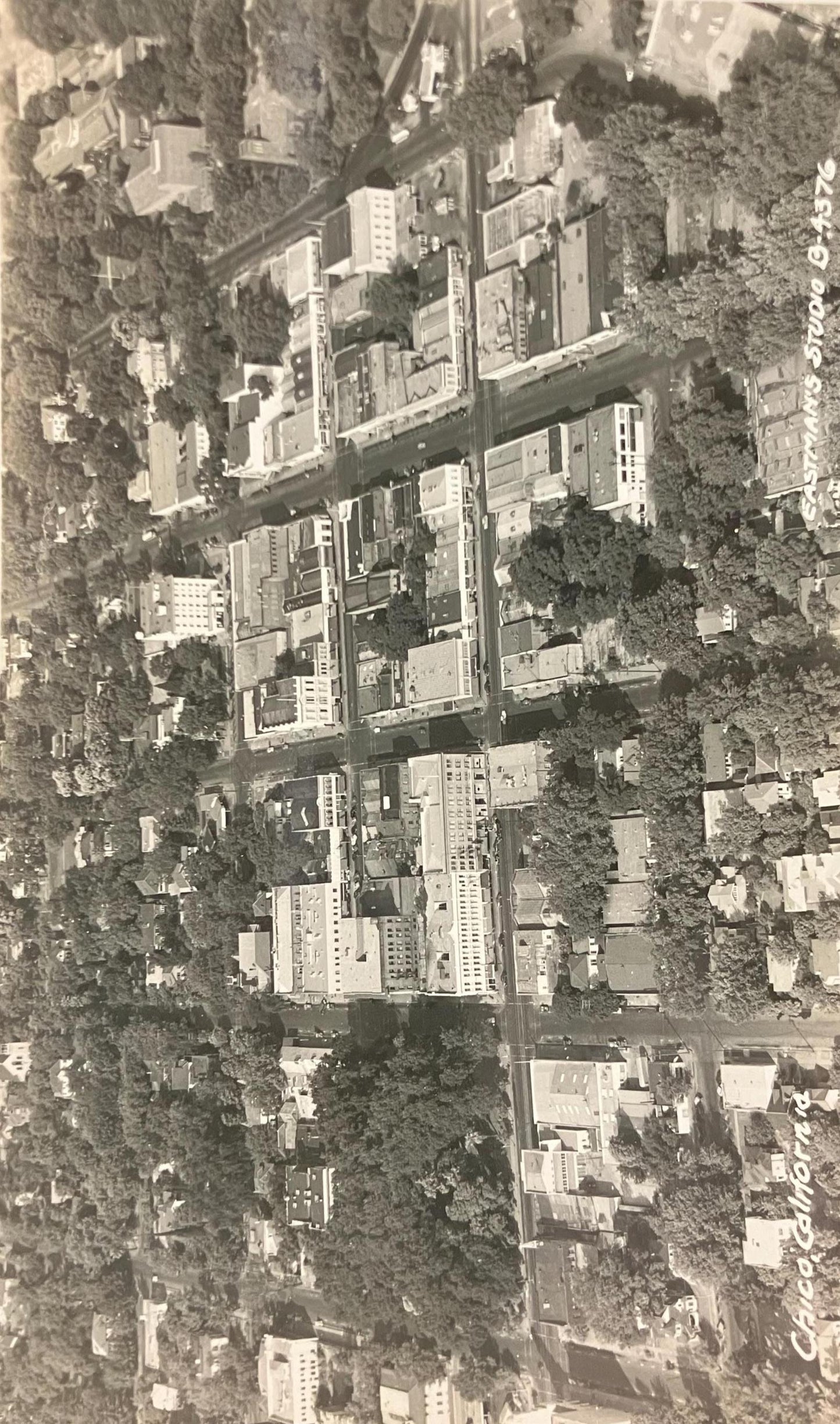 RPPC - Chico, California in the 1950s Aerial View - Eastman's Studio Vintage Postcard
