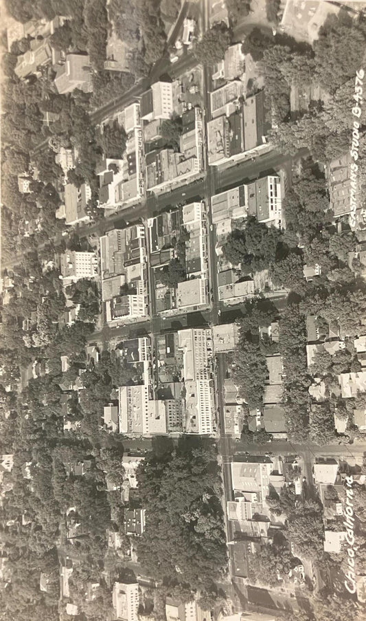 RPPC - Chico, California in the 1950s Aerial View - Eastman's Studio Vintage Postcard
