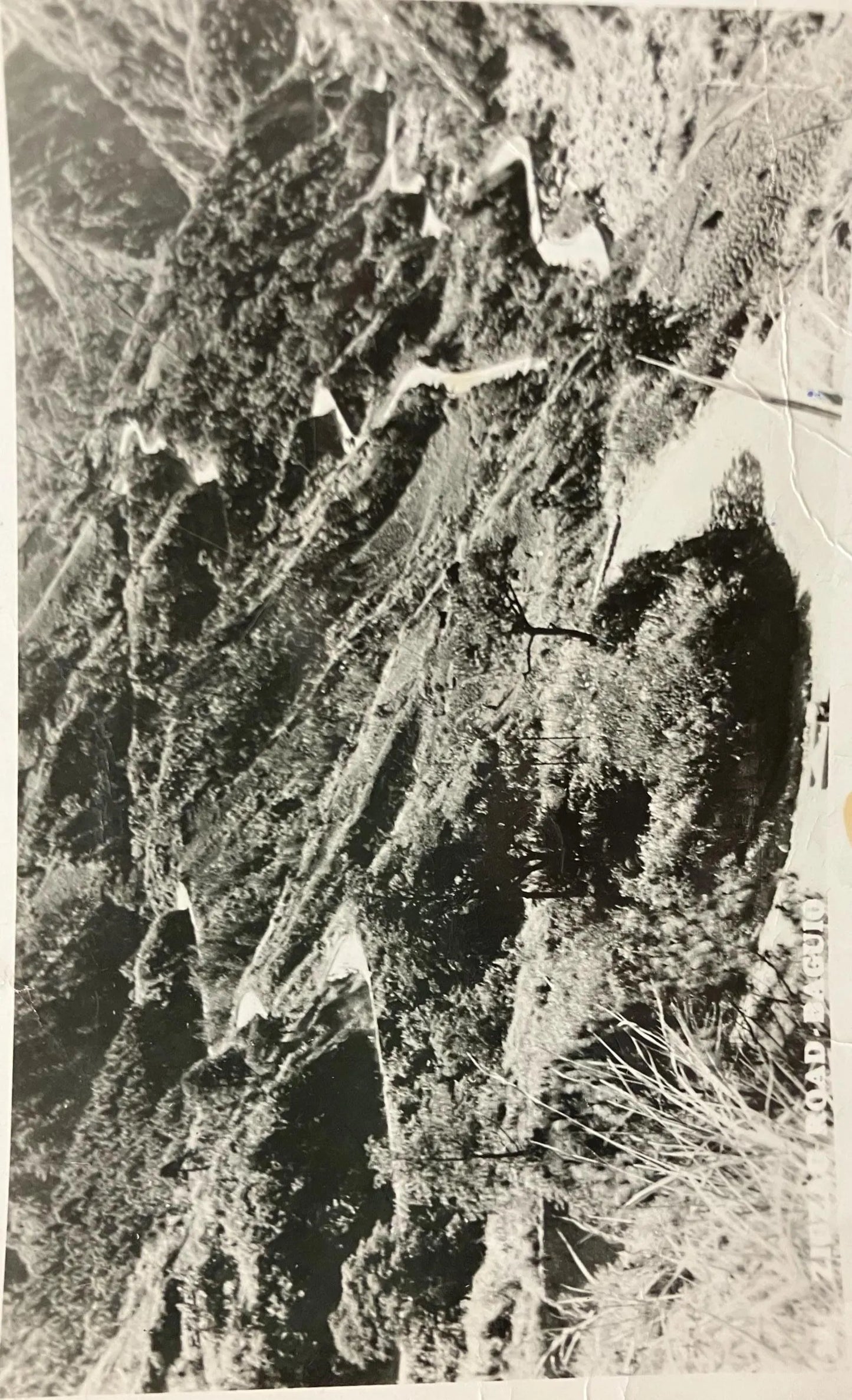 RPPC - Very Curvy Road in Mountain Valley- Baguio, Philippines - Vintage Postcard