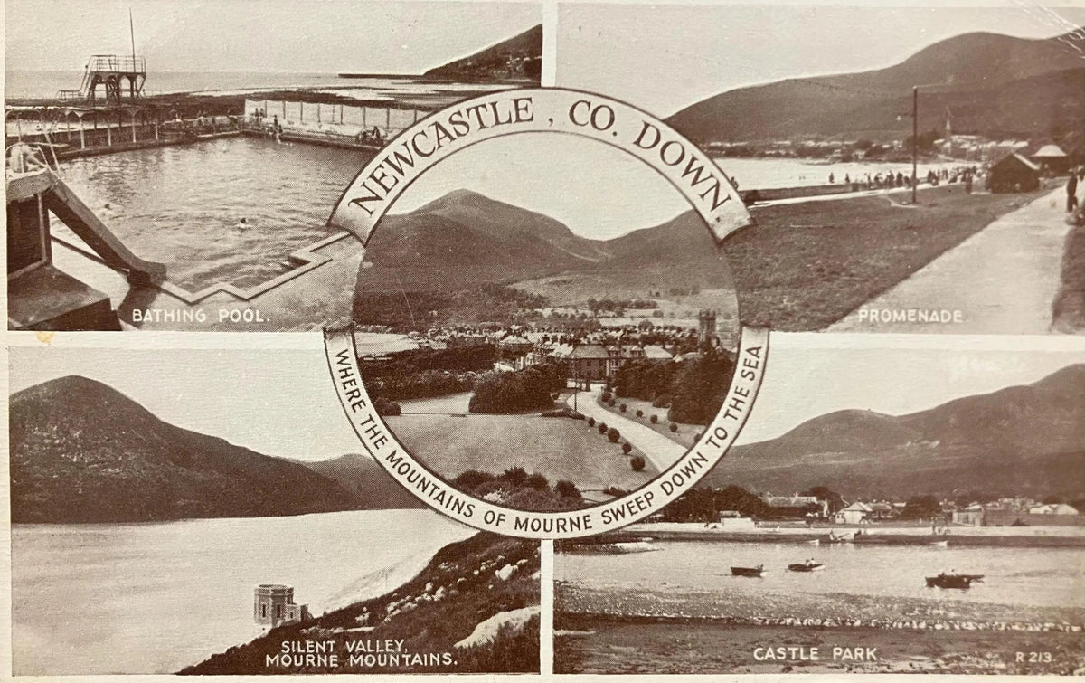 PR? - Newcastle, Colorado, Down - Where the Mountains of Mourne Sweep Down to the Sea - Vintage Post