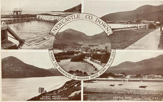 PR? - Newcastle, Colorado, Down - Where the Mountains of Mourne Sweep Down to the Sea - Vintage Post