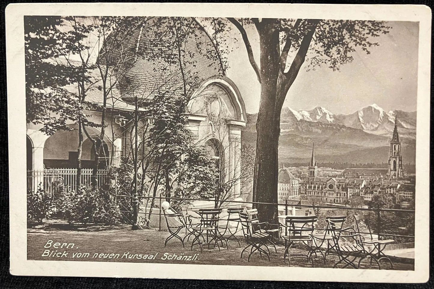 RPPC - Bern. Blick vom neuen Kursaal Schanzli, Switzerland - Vintage International Postcard