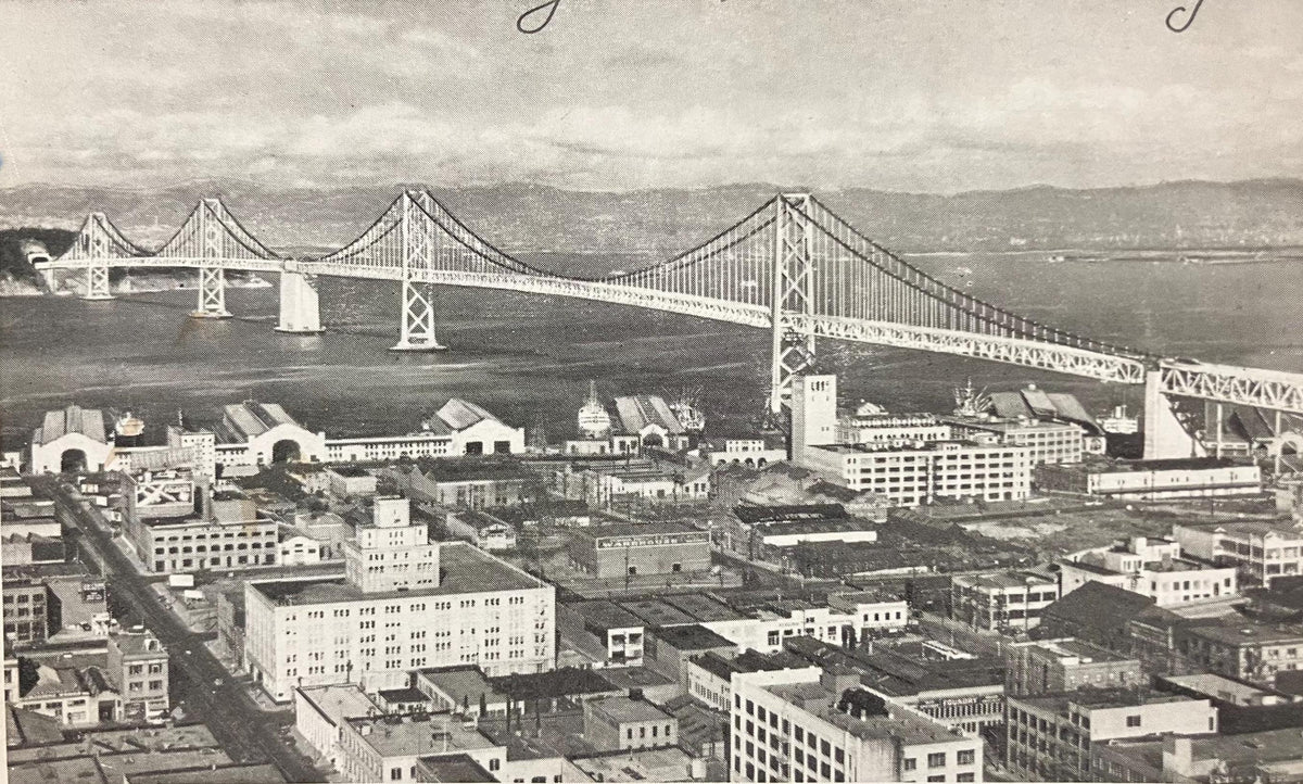 PR? -  - San Francisco, California - Oakland Bay Bridge - Vintage Bridge Postcard (x)