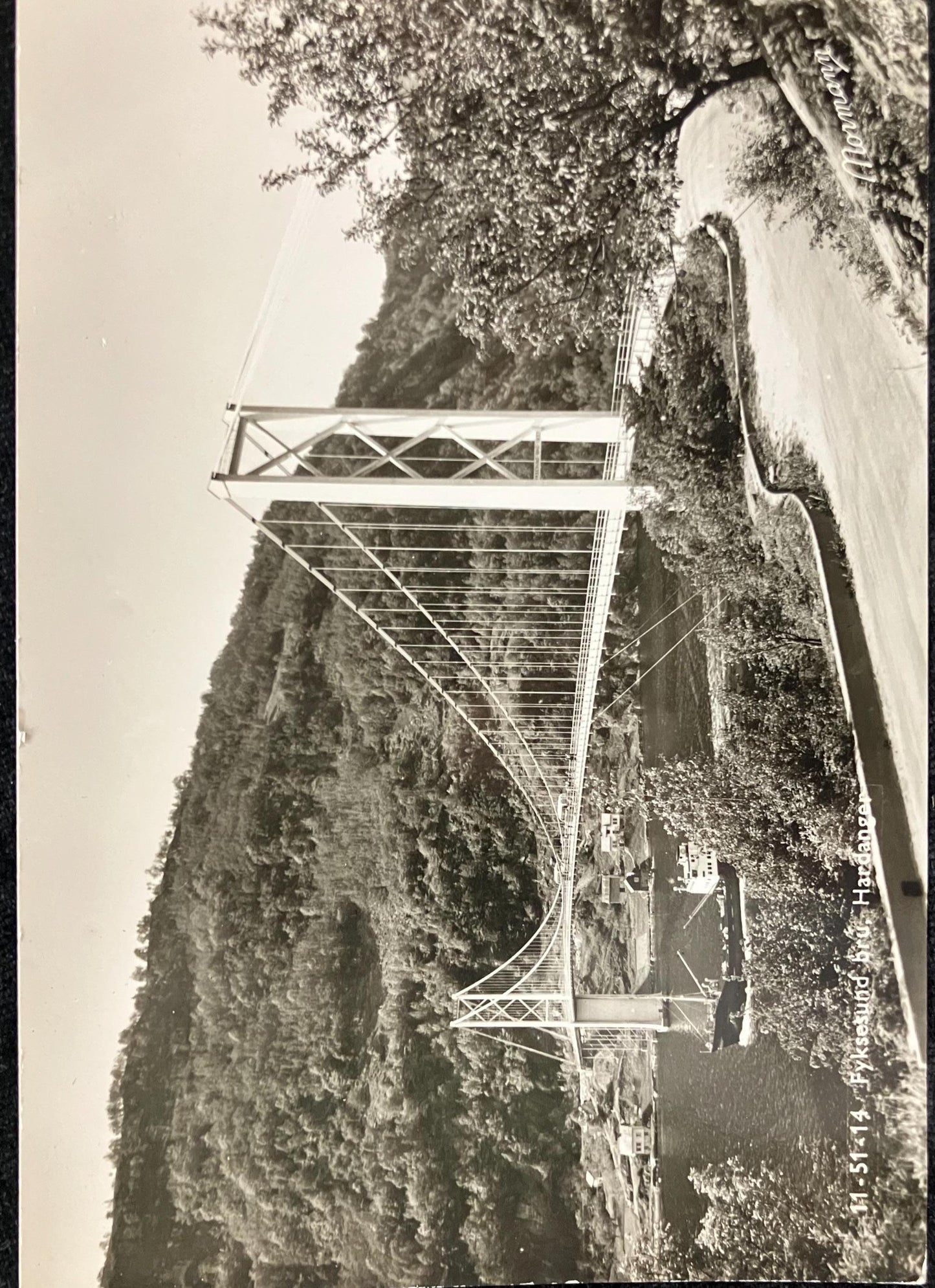 RPPC - Fyksesund bru. Hardanger,  Norway - Vintage International Postcard