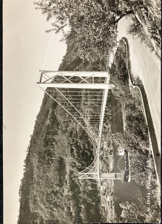 RPPC - Fyksesund bru. Hardanger,  Norway - Vintage International Postcard