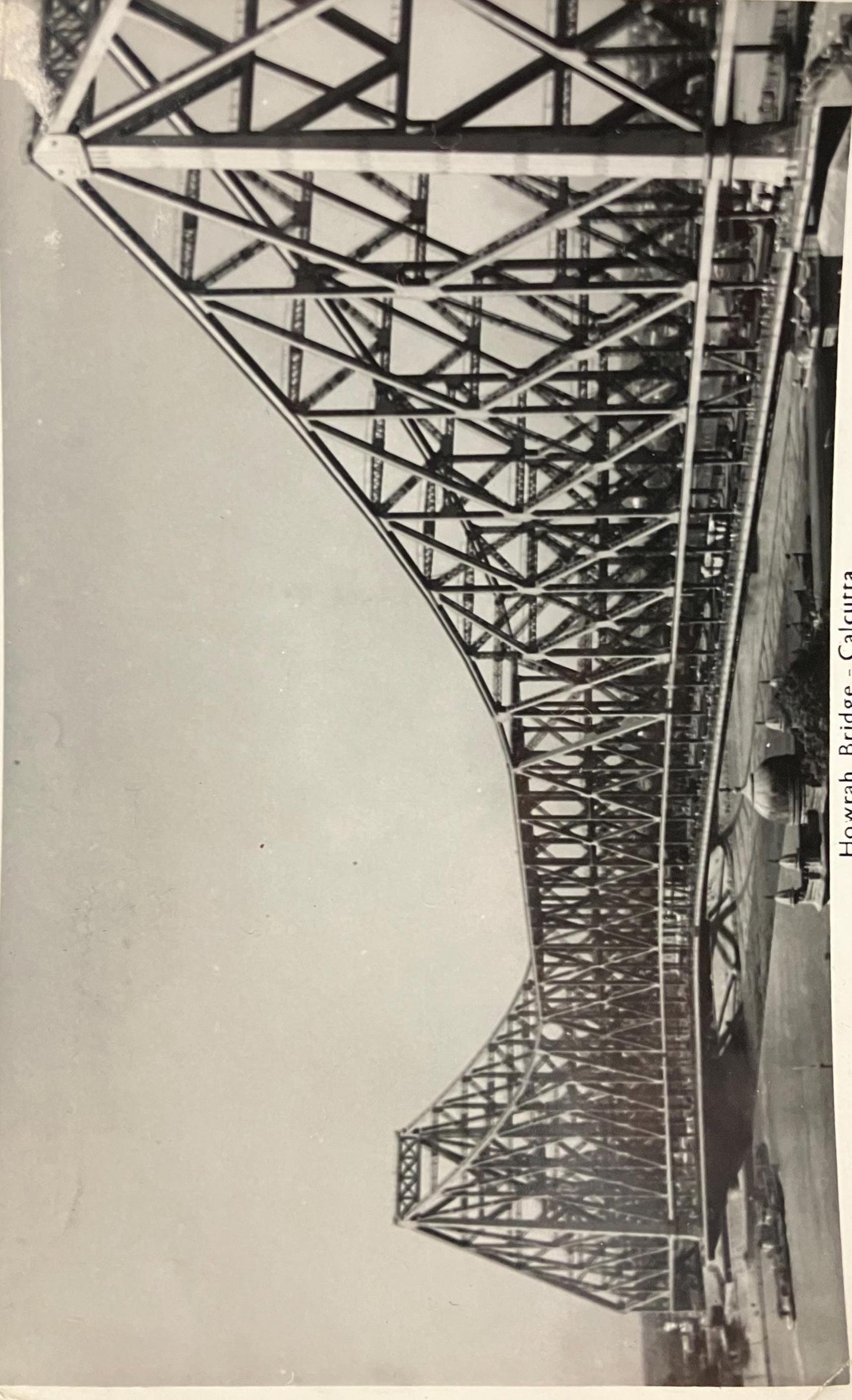 RPPC - Howrah Bridge, Calcutta, India - Vintage International Postcard