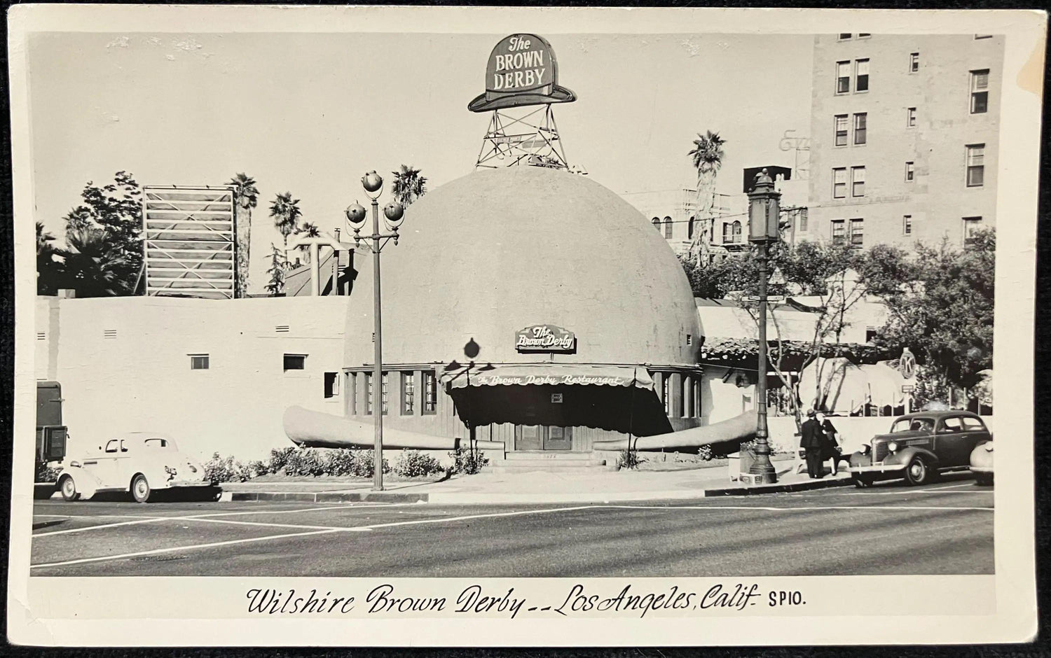 RPPC - Wilshire Brown Derby Restaurant- Los Angeles, California - Vintage Restaurant RppcPostcard