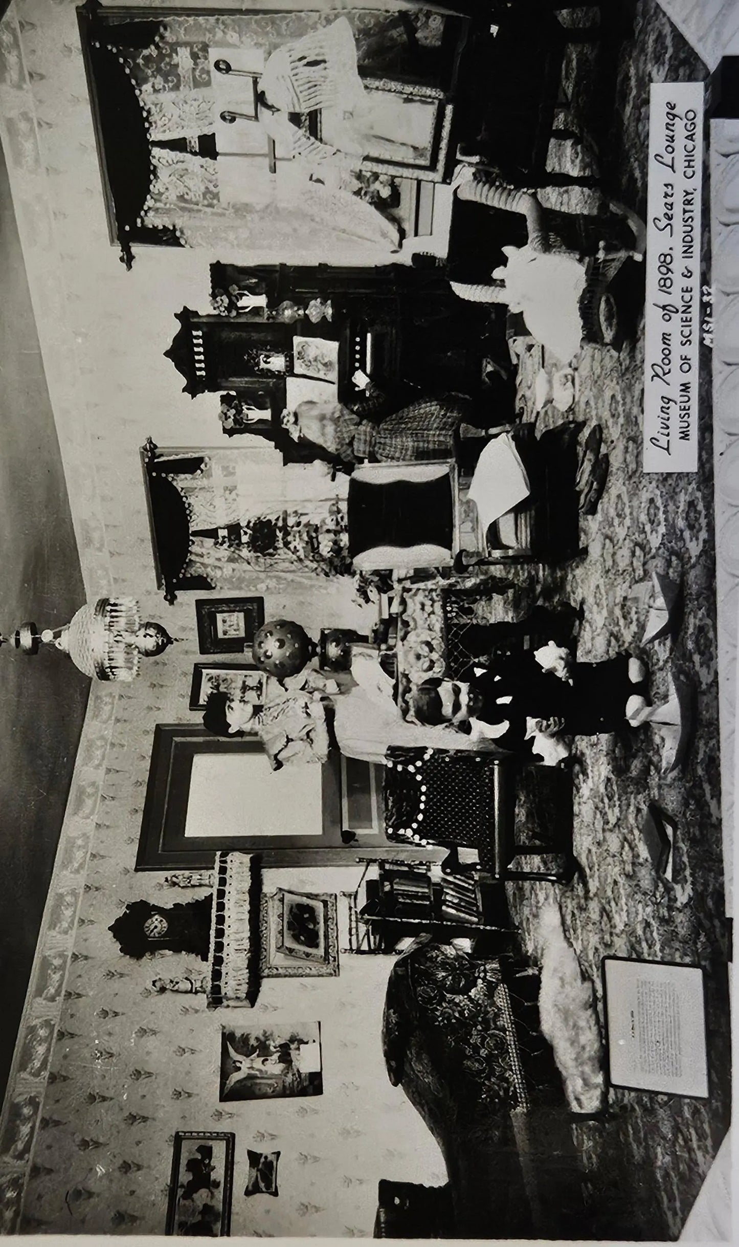 RPPC - Living Room- 1898 Sears Lounge, Chicago Museum of Science and Industry - Vintage Postcard