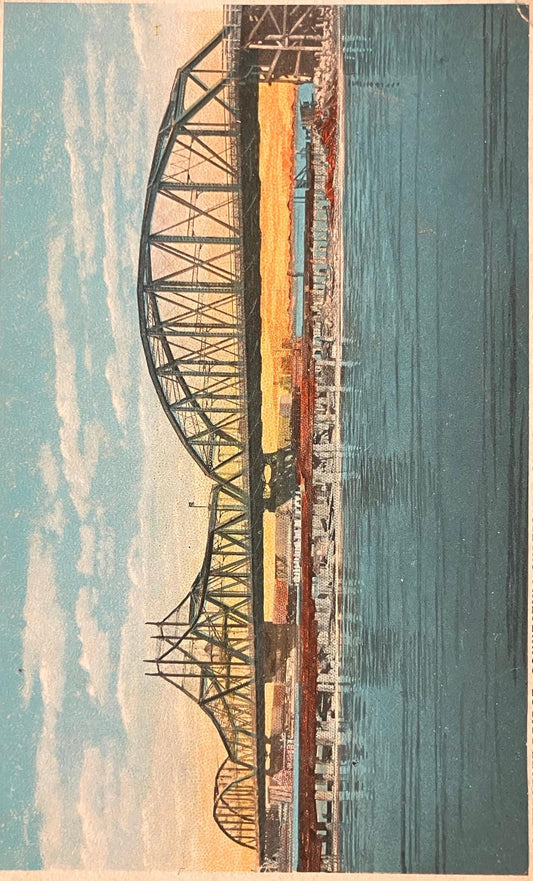 Interstate Bridge, Connecting Superior, Wisconsin and Duluth, Minnesota - Vintage Bridge Postcard