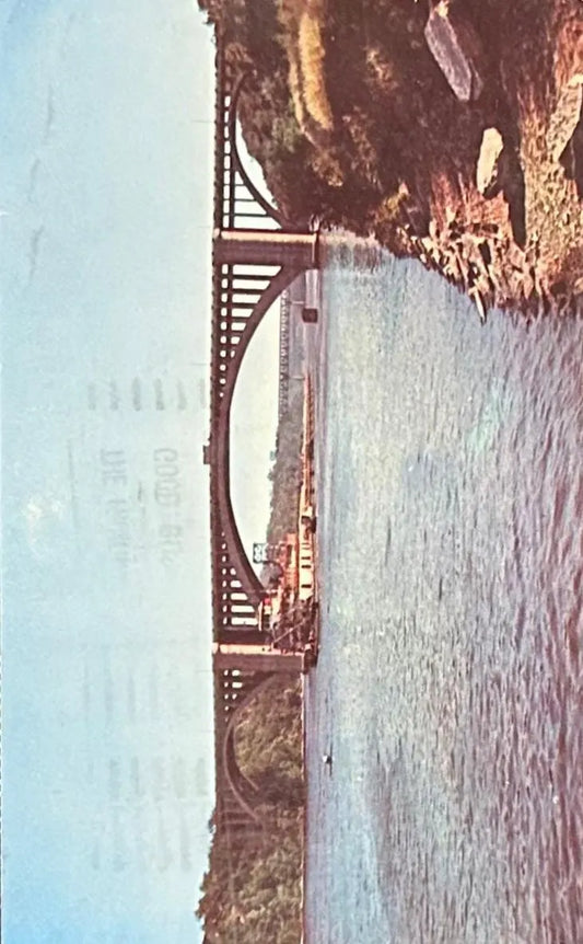 Cappelen Memorial Bridge - Minneapolis, Minnesota - 1954 Postcard