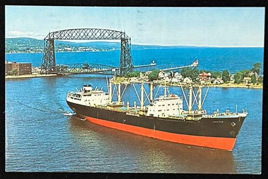 Colytto Arriving in Duluth-Superior Harbor - Minnesota Vintage Postcard