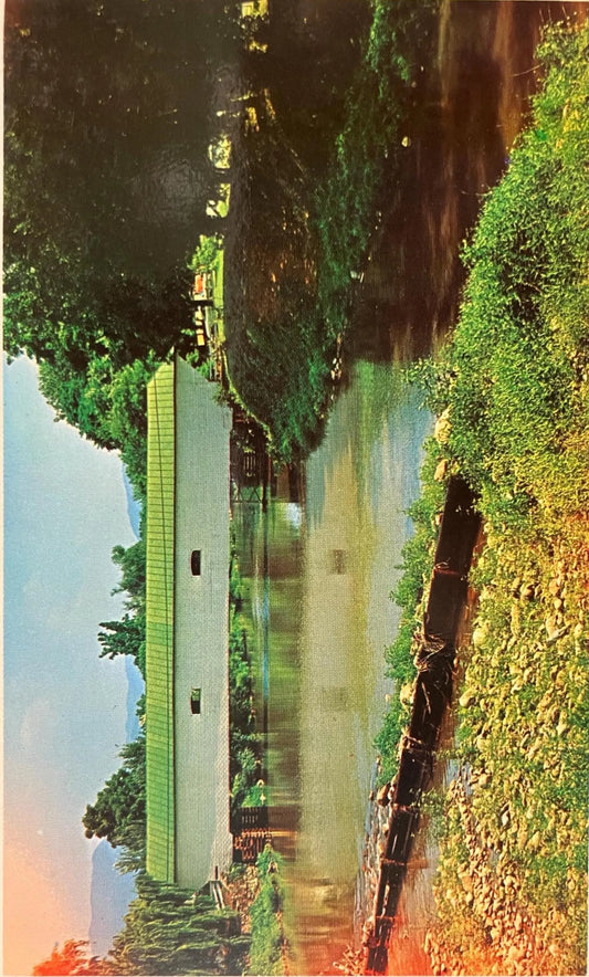 Historic Landmark of Tennessee - Doe River Bridge, Elizabethton, Tennessee - Vintage Covered Bridge Postcard