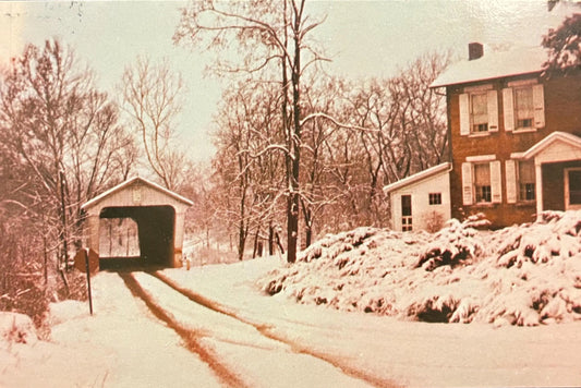 Christman Bridge, near Eaton, Ohio - Photo: S. S. Schlotterbeck - Vintage Covered Bridge Postcard