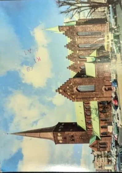Aarhus Cathedral in Denmark - Vintage Church Postcard