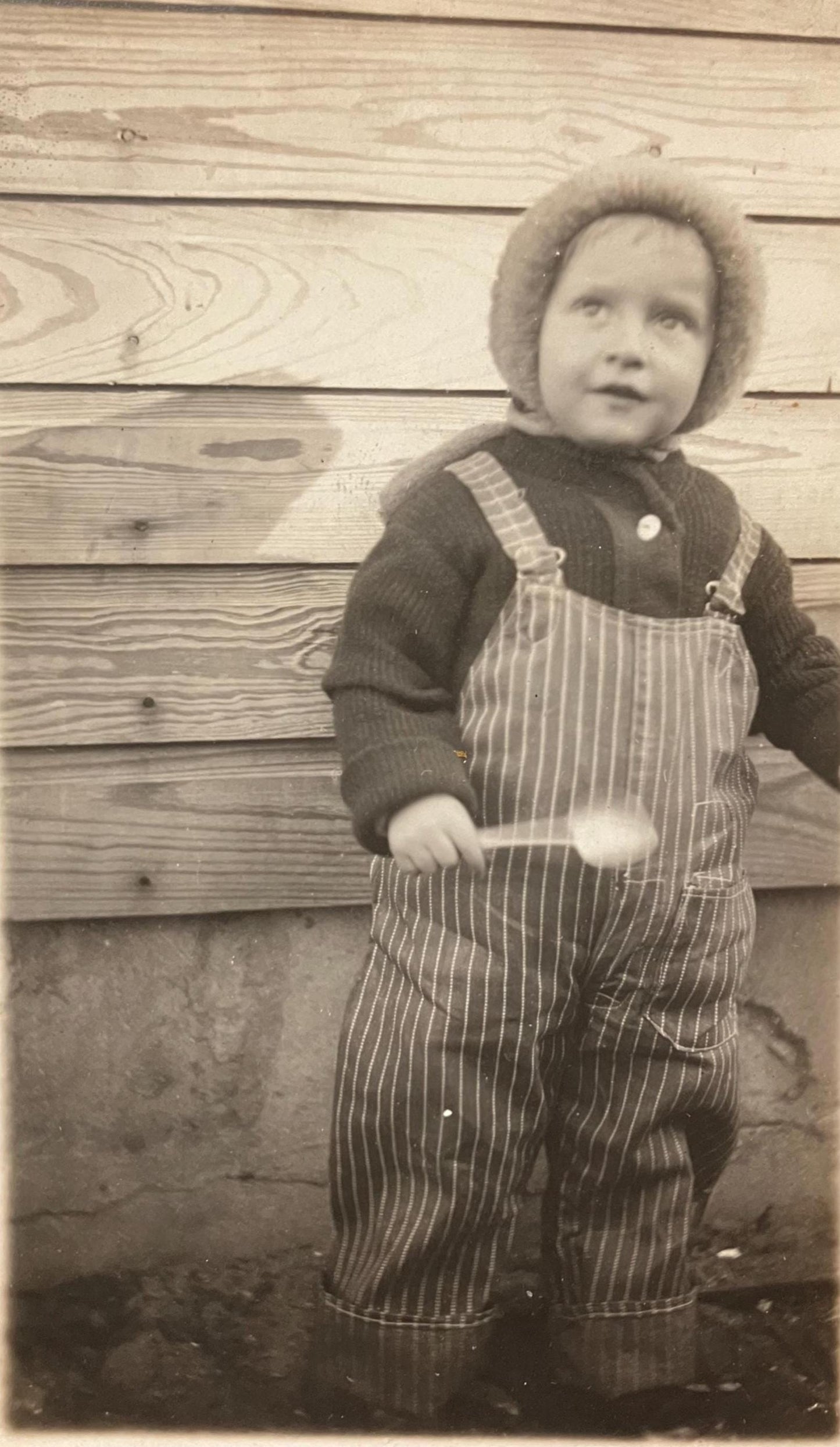 RPPC - Toddler in Overalls - 1915, Kalamazoo Michigan - Vintage Postcard