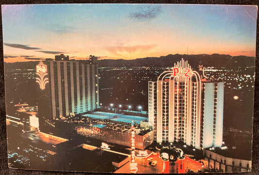 Jackie Gaughan's Plaza Hotel Casino in Las Vegas - Vintage Hotel Postcard