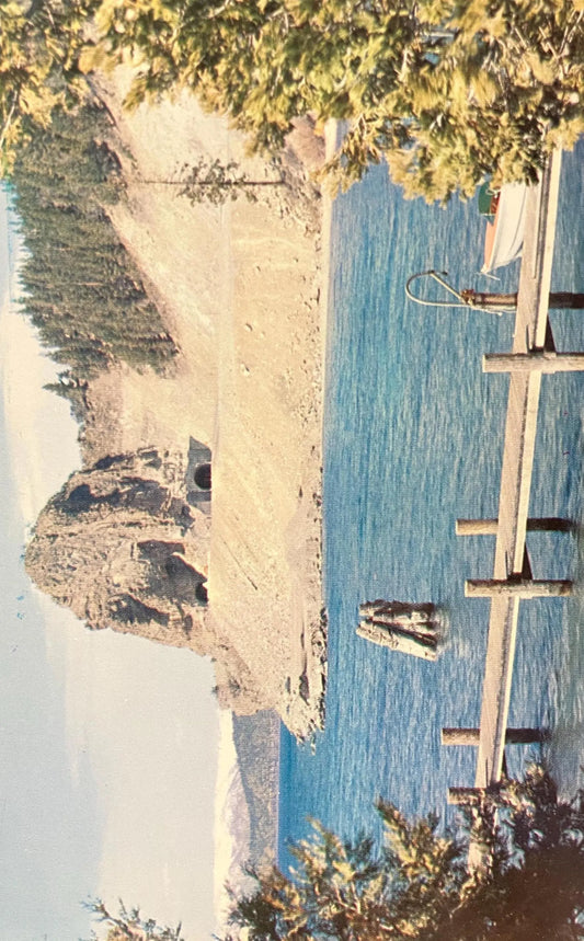 Cave Rock - Nevada Side of Lake Tahoe - Vintage Lake Postcard